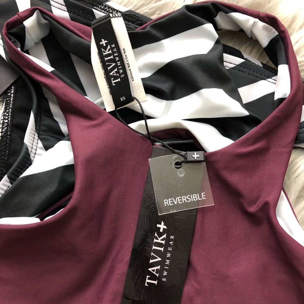 TAVIK FAYE HALTER REVERSIBLE SPORT SWIM TOP - Picture 4 of 8
